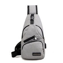 Load image into Gallery viewer, Male Shoulder Bags USB Charging