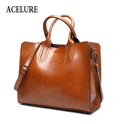 ACELURE Leather Handbags Big Women Bag High