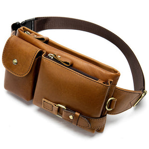WESTAL Genuine Leather Waist Packs Fanny Pack Belt Bag